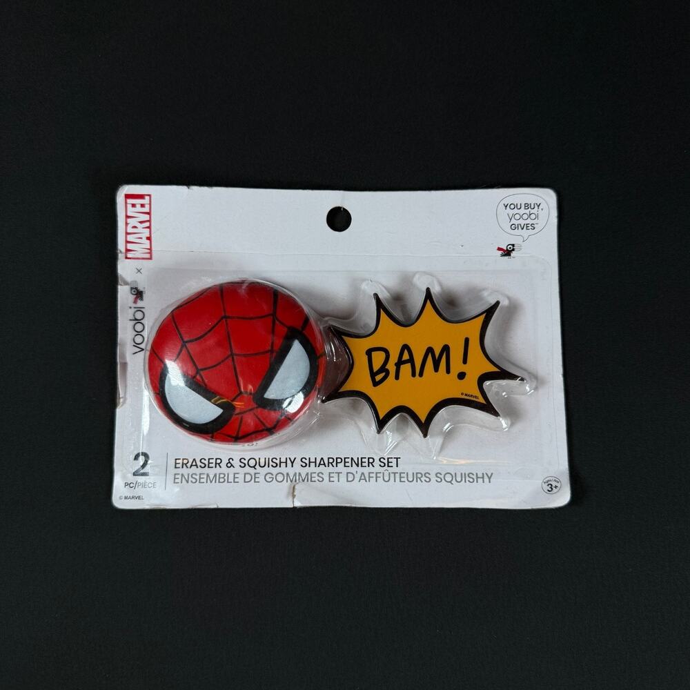 Yoobi Marvel 2 PC Eraser & Squishy Sharpener Set (2021) BRAND NEW
